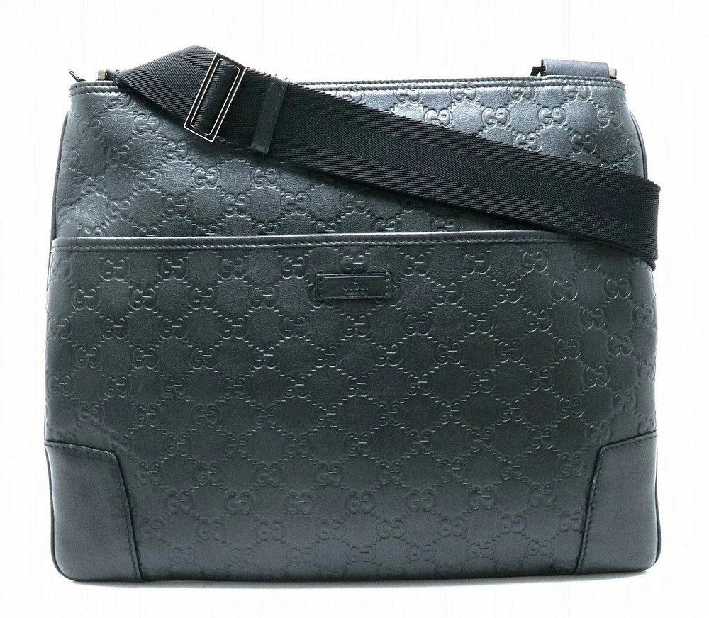 Gucci Guccissima Crossbody Bag Leather Black